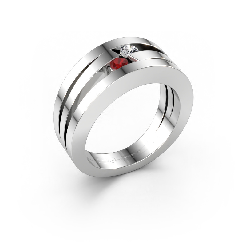 Immagine di Anello Valerie 585 oro bianco Rubino 2.7 mm