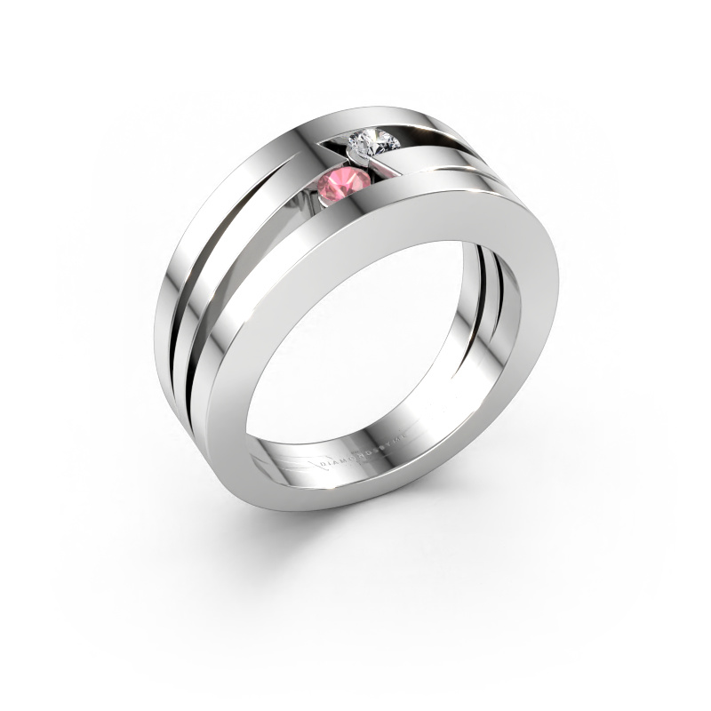 Immagine di Anello Valerie 585 oro bianco Tormalina rosa 2.7 mm
