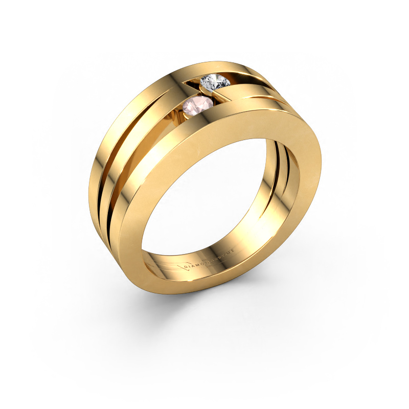 Image of Ring Valerie 585 gold Morganite champagne 2.7 mm