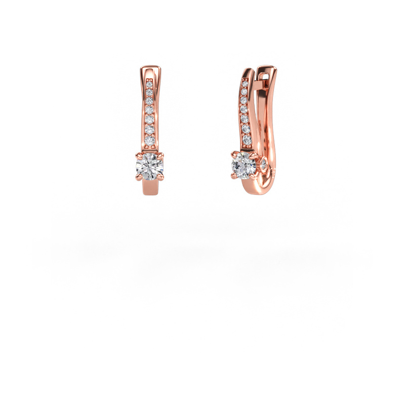 Immagine di Orecchini Valorie 585 oro rosa Zirconia cubica 4 mm