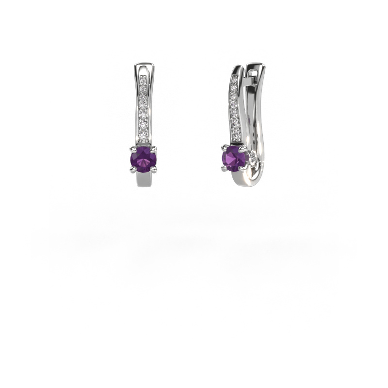 Bild von Ohrringe Valorie 950 Platin Amethyst 4 mm