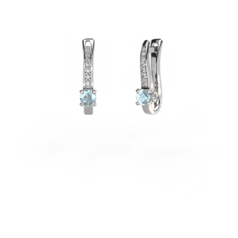 Image of Earrings Valorie 950 platinum Aquamarine 4 mm