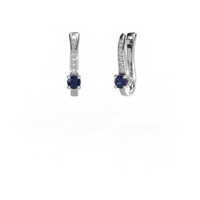 Image of Earrings Valorie 585 white gold Sapphire 4 mm
