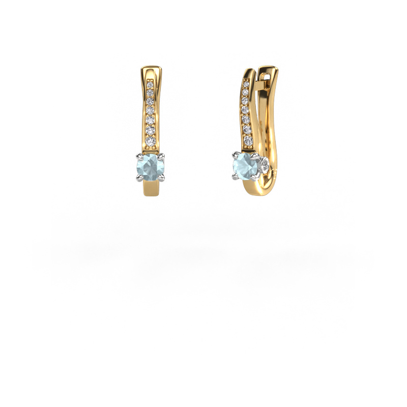 Image of Earrings Valorie 585 gold Aquamarine 4 mm