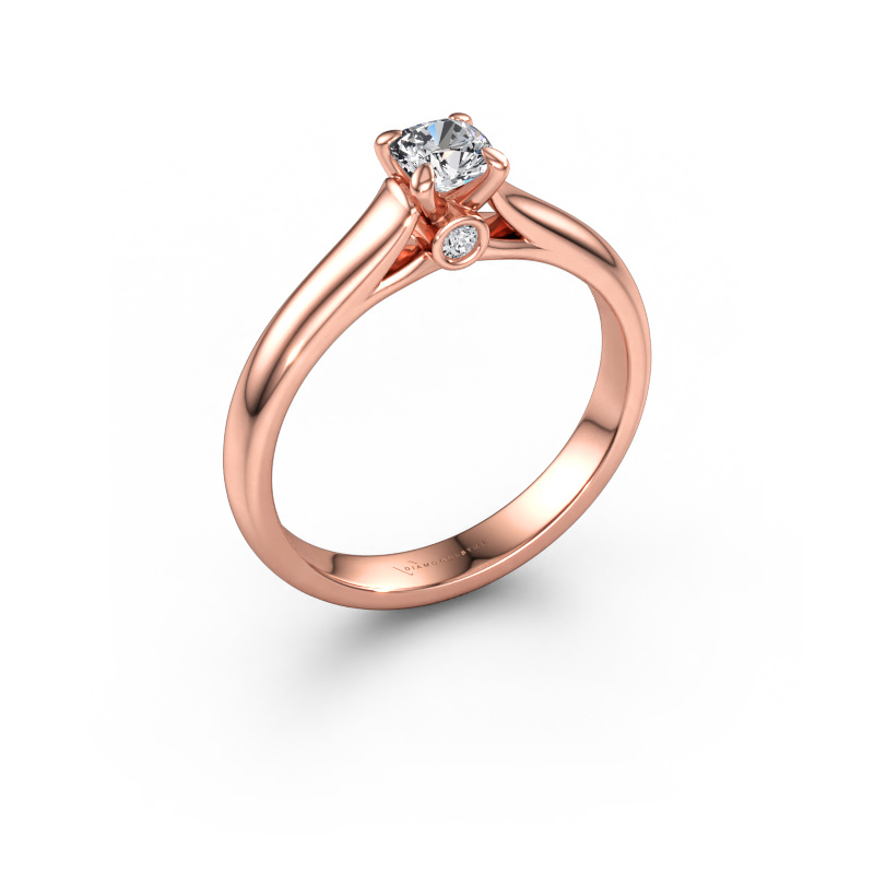 Immagine di Anello di fidanzamento Valorie cus 1 585 oro rosa Diamante 0.37 crt
