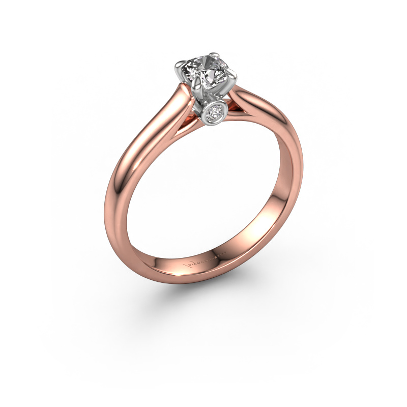 Image de Bague de fiançailles Valorie cus 1 585 or rose Diamant 0.37 crt