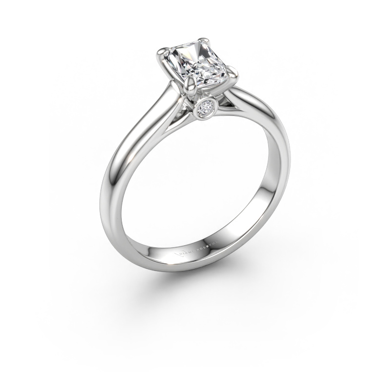 Immagine di Anello di fidanzamento Valorie rad 1 950 platino Diamante lab grown 0.79 crt
