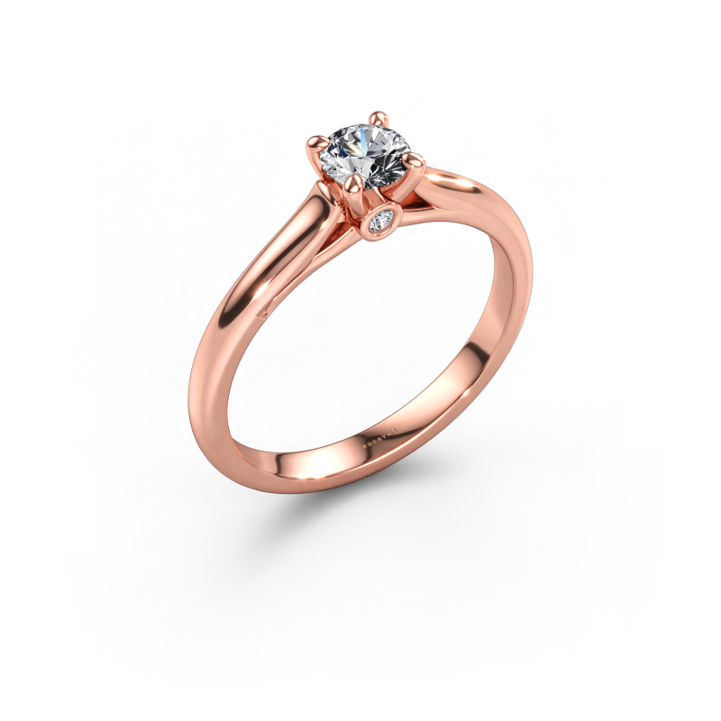 Immagine di Anello di fidanzamento Valorie RND 1 585 oro rosa Diamante lab grown 0.43 crt