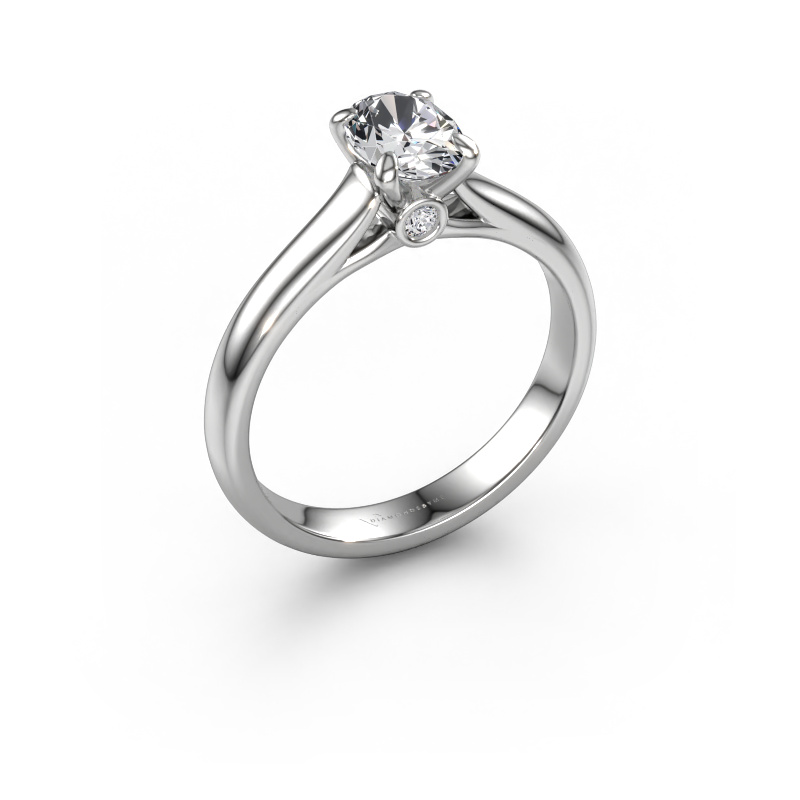 Bild von Verlobungsring Valorie ovl 1 585 Weißgold Diamant 0.74 crt