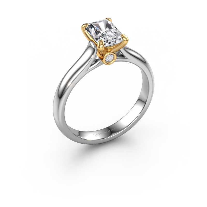 Image de Bague de fiançailles Valorie rad 1 585 or blanc Diamant 1.04 crt