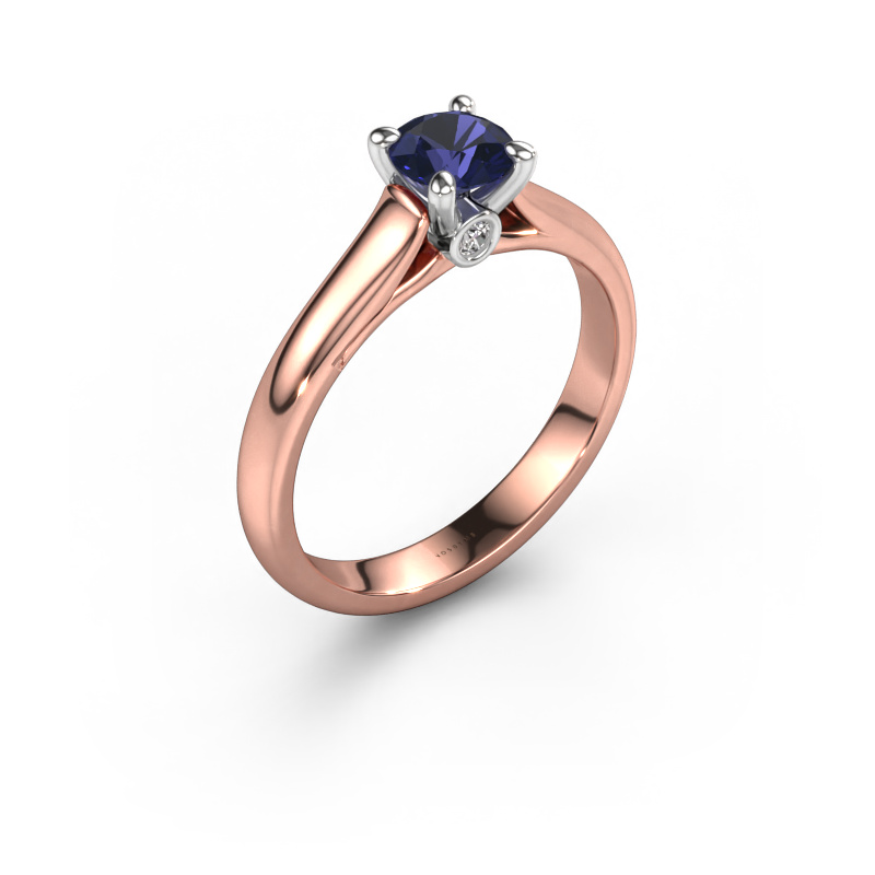 Image of Engagement ring Valorie RND 1 585 rose gold Sapphire 5 mm