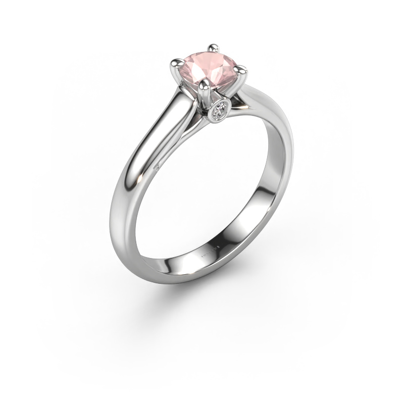 Image of Engagement ring Valorie RND 1 950 platinum Morganite champagne 5 mm