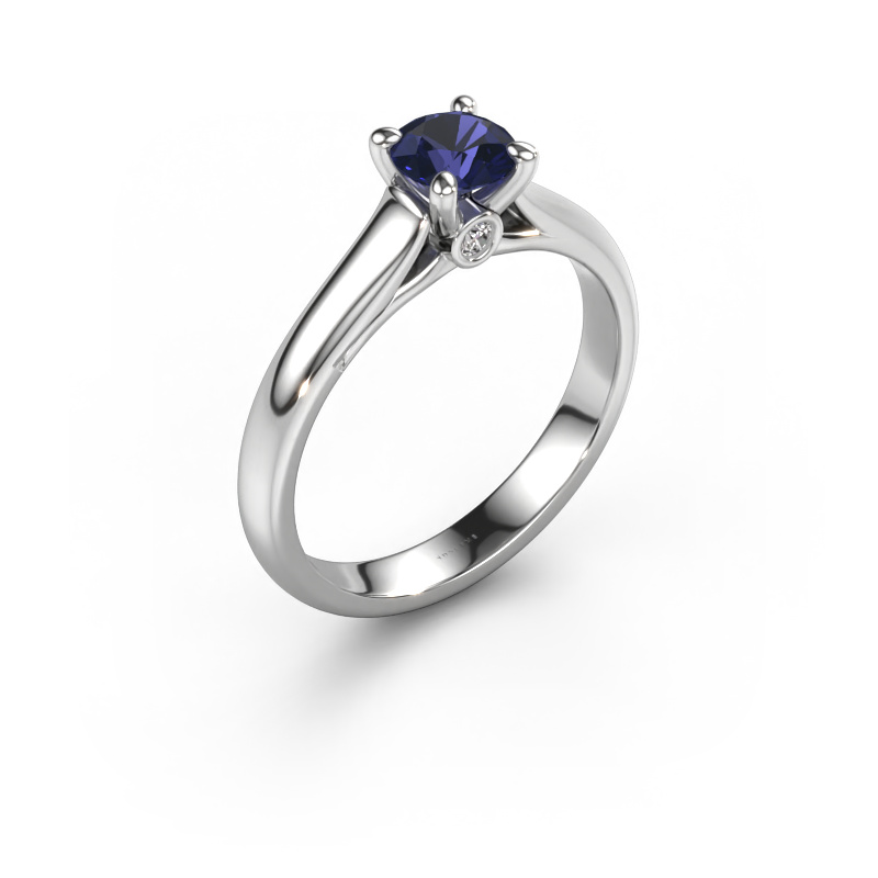 Image of Engagement ring Valorie RND 1 585 white gold Sapphire 5 mm