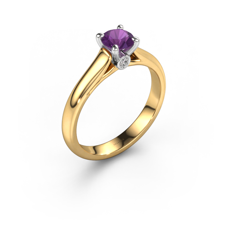 Bild von Verlobungsring Valorie RND 1 585 Gold Amethyst 5 mm