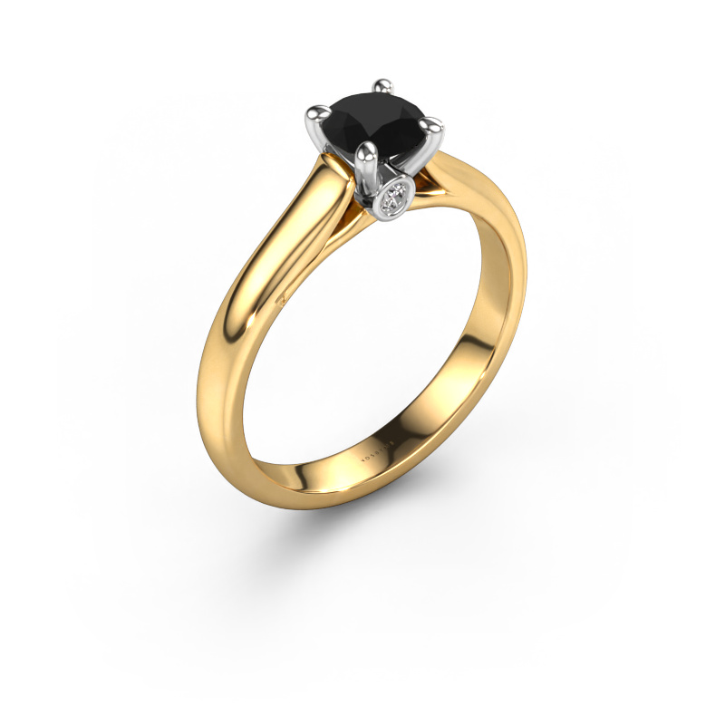 Image of Engagement ring Valorie RND 1 585 gold Black diamond 0.63 crt