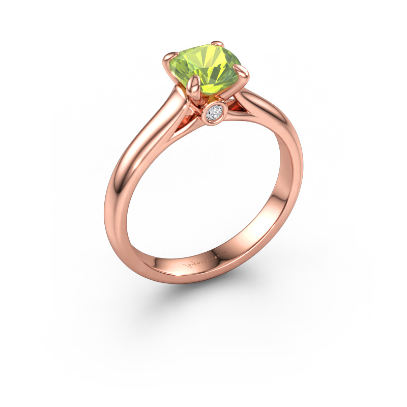 Bild av Förlovningsring Valorie cus 1 585 roséguld Peridot 6 mm
