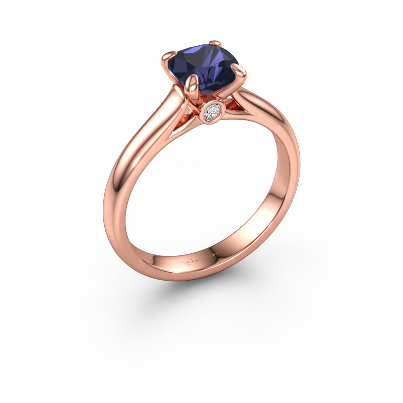 Immagine di Anello di fidanzamento Valorie cus 1 585 oro rosa Zaffiro 6 mm