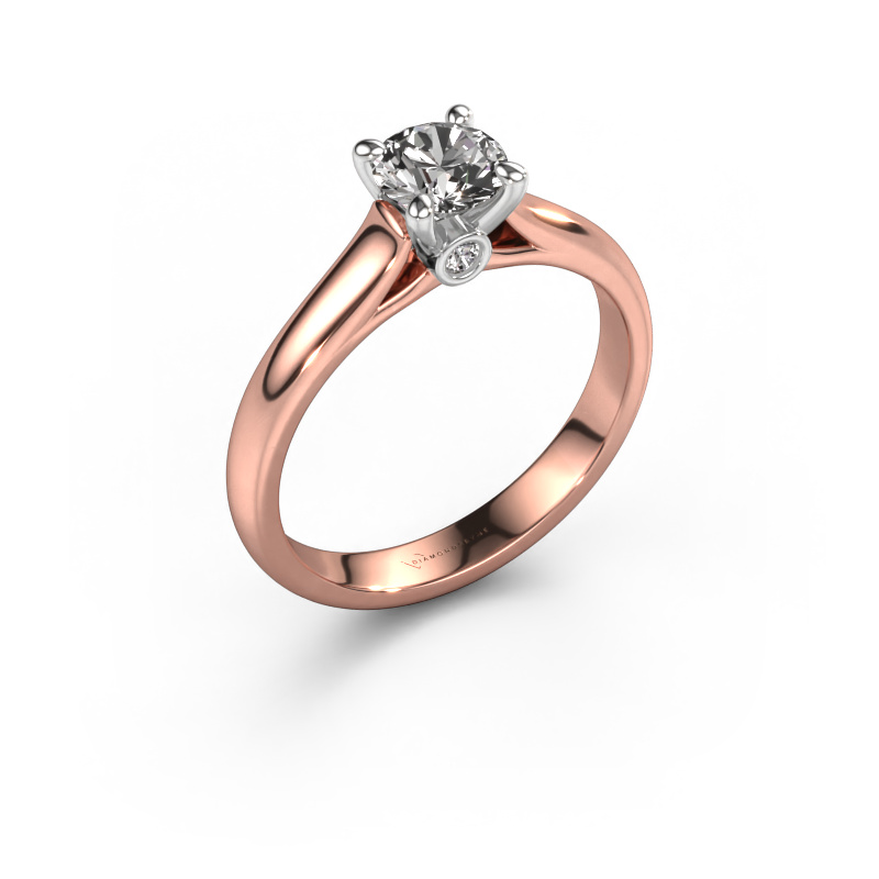 Bild von Verlobungsring Valorie RND 1 585 Roségold Diamant 0.64 crt
