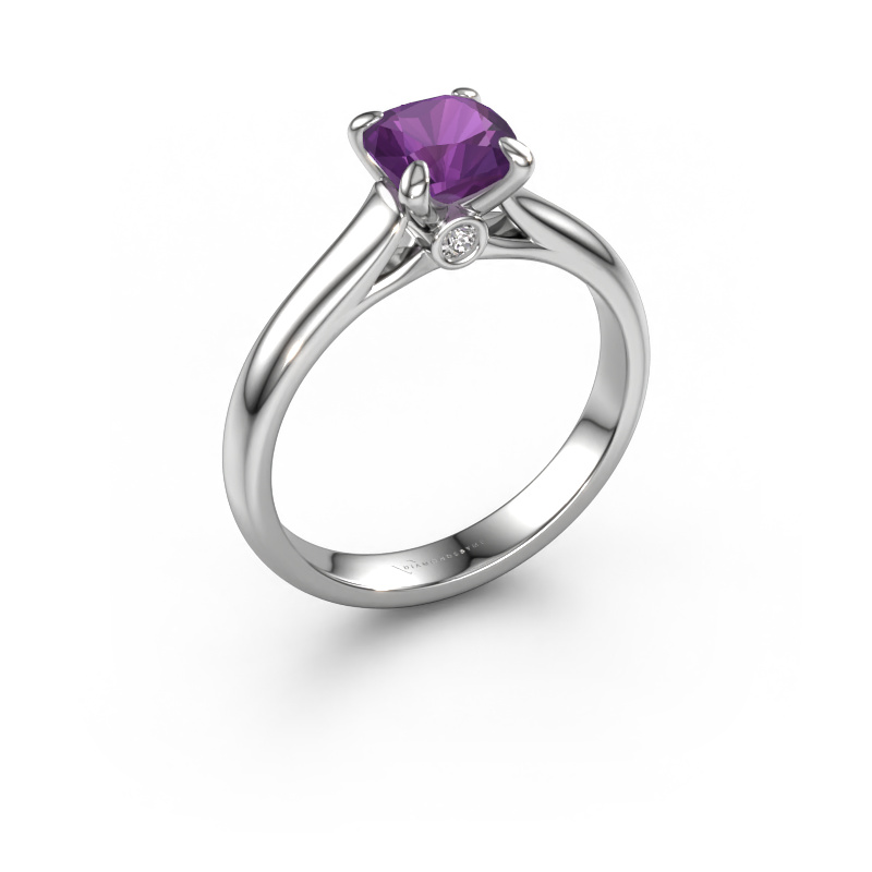 Image of Engagement ring Valorie cus 1 950 platinum Amethyst 6 mm