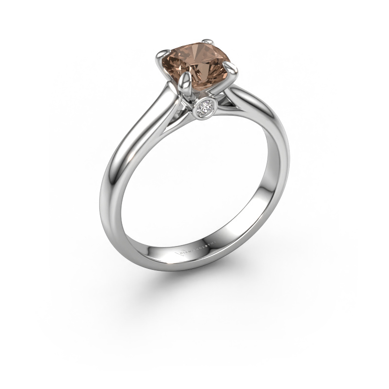 Image of Engagement ring Valorie cus 1 950 platinum Brown diamond 1.34 crt