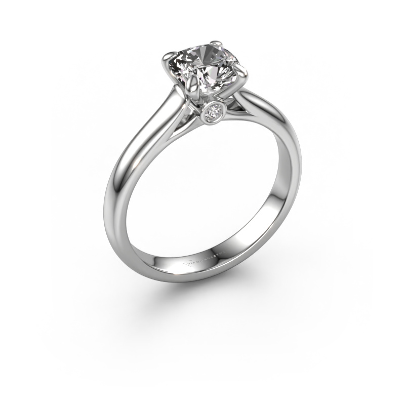 Image of Engagement ring Valorie cus 1 950 platinum Custom diamond 6 mm