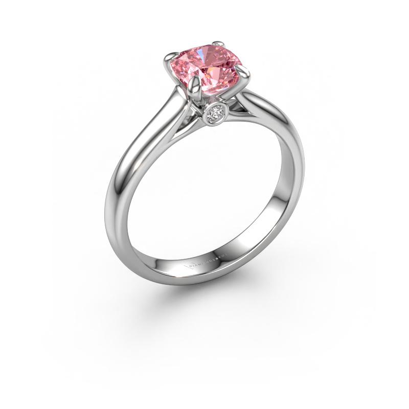 Bild von Verlobungsring Valorie cus 1 950 Platin Rosa Labordiamant 6 mm