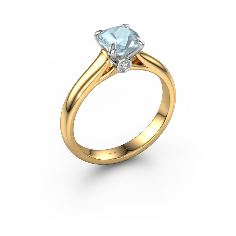 Image of Engagement ring Valorie cus 1 585 gold Aquamarine 6 mm