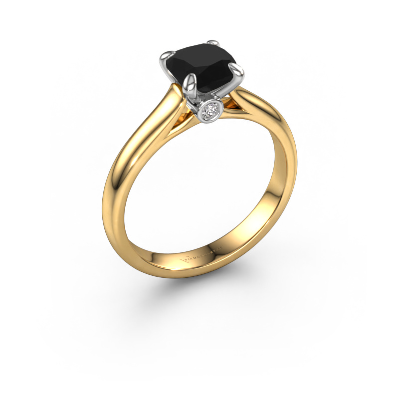 Image of Engagement ring Valorie cus 1 585 gold Black diamond 1.54 crt