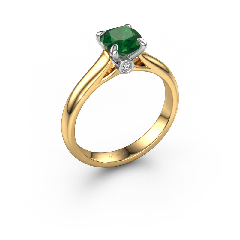 Image of Engagement ring Valorie cus 1 585 gold Emerald 6 mm