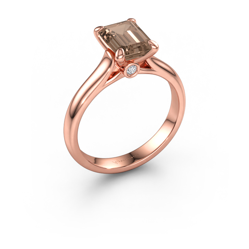 Image de Bague de fiançailles Valorie eme 1 585 or rose Diamant brun 2.54 crt