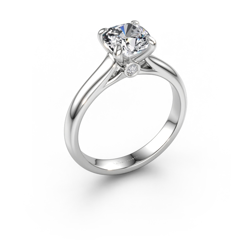Immagine di Anello di fidanzamento Valorie cus 1 585 oro bianco Diamante lab grown 1.54 crt