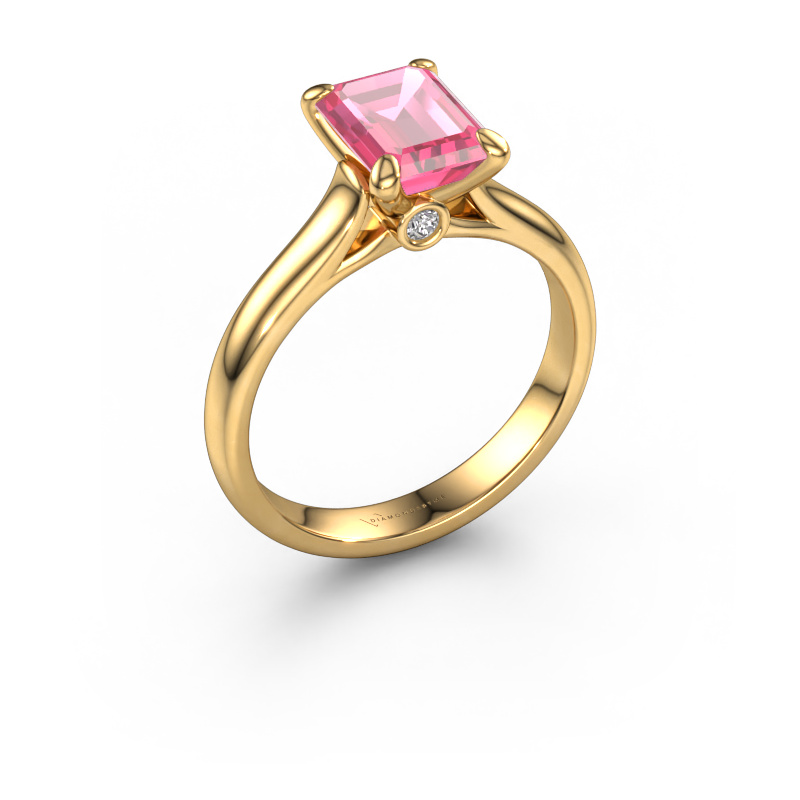 Bild von Verlobungsring Valorie eme 1 585 Gold Pink Saphir 9x7 mm