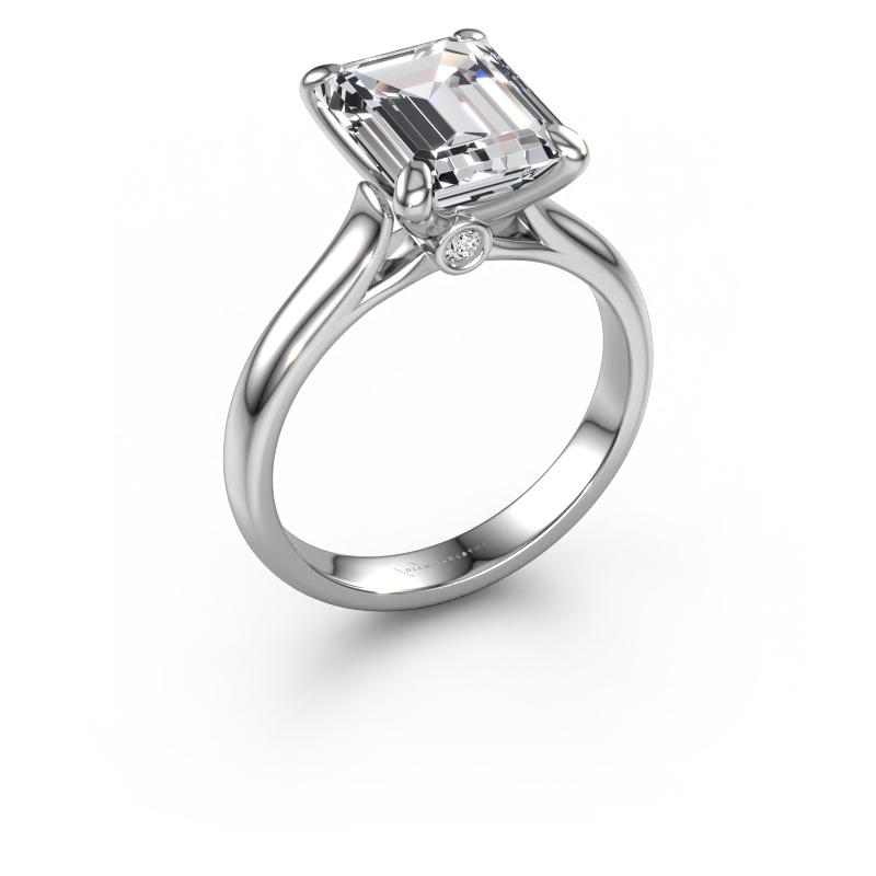 Image de Bague de fiançailles Valorie eme 1 950 platine Diamant synthétique 3.54 crt
