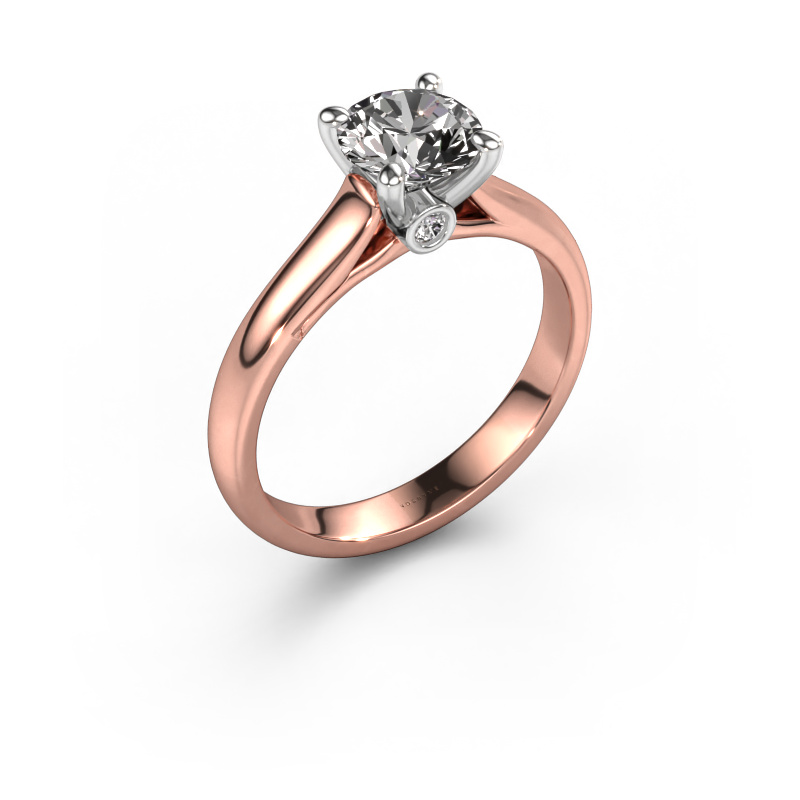 Image de Bague de fiançailles Valorie RND 1 585 or rose Diamant 1.04 crt