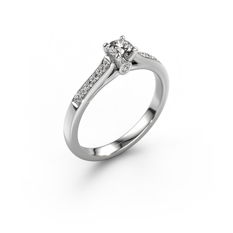 Image of Engagement ring Valorie RND 2 950 platinum Diamond 0.38 crt