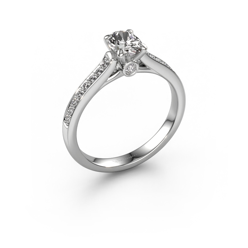 Image of Engagement ring Valorie ovl 2 950 platinum Diamond 0.80 crt