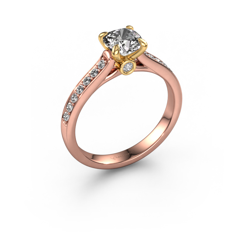 Image of Engagement ring Valorie cus 2 585 rose gold Lab grown diamond 1.25 crt