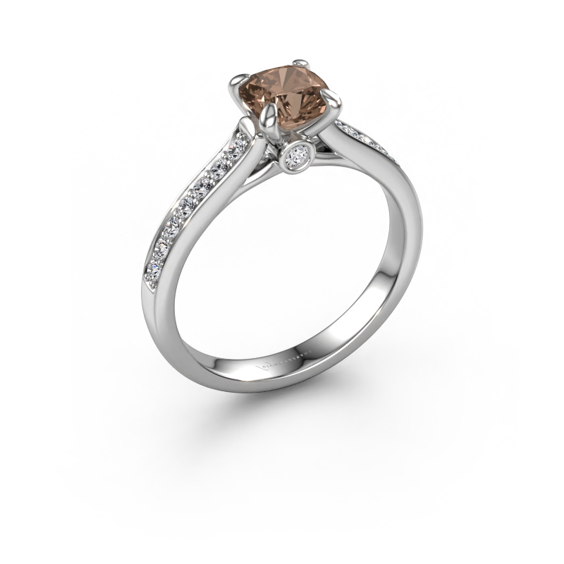 Image of Engagement ring Valorie cus 2 950 platinum Brown diamond 1.25 crt