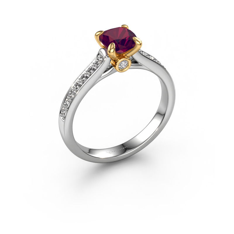 Bild von Verlobungsring Valorie cus 2 585 Weißgold Rhodolit 5.5 mm