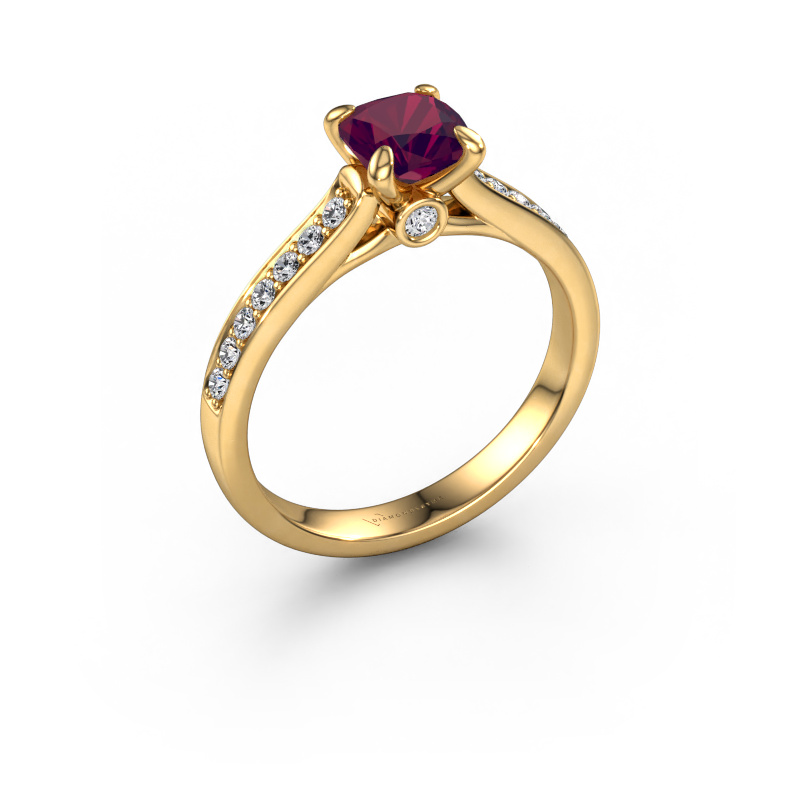 Bild von Verlobungsring Valorie cus 2 585 Gold Rhodolit 5.5 mm