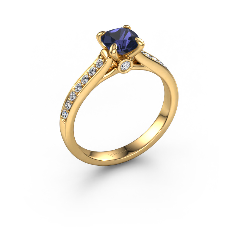 Image of Engagement ring Valorie cus 2 585 gold Sapphire 5.5 mm