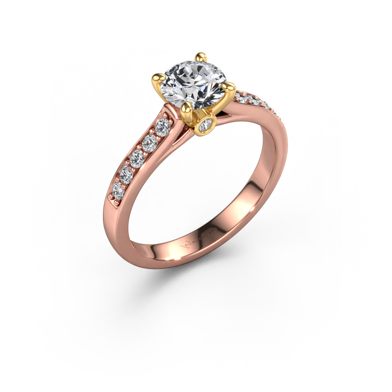 Bild von Verlobungsring Valorie RND 2 585 Roségold Diamant 0.94 crt
