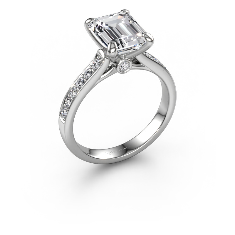 Image de Bague de fiançailles Valorie eme 2 585 or blanc Diamant synthétique 2.78 crt