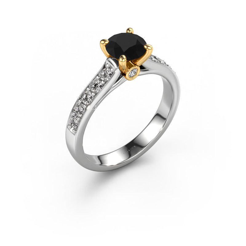 Bild von Verlobungsring Valorie RND 2 585 Weißgold Schwarz Diamant 1.69 crt