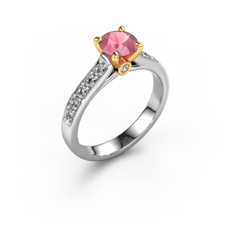 Bild von Verlobungsring Valorie RND 2 585 Weißgold Turmalin rosa 6.5 mm