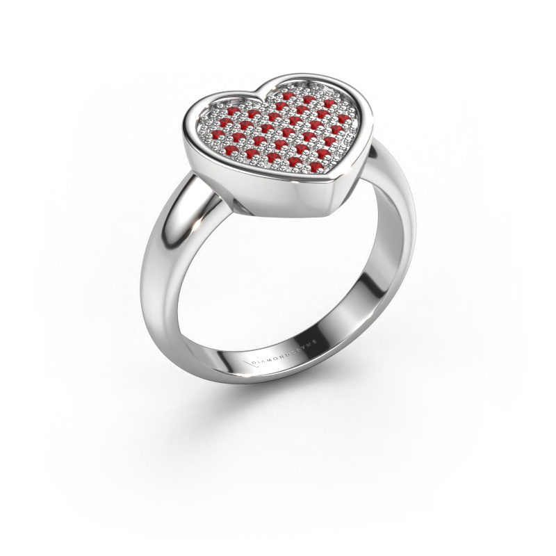 Image of Ring Veerle 585 white gold Ruby 1 mm