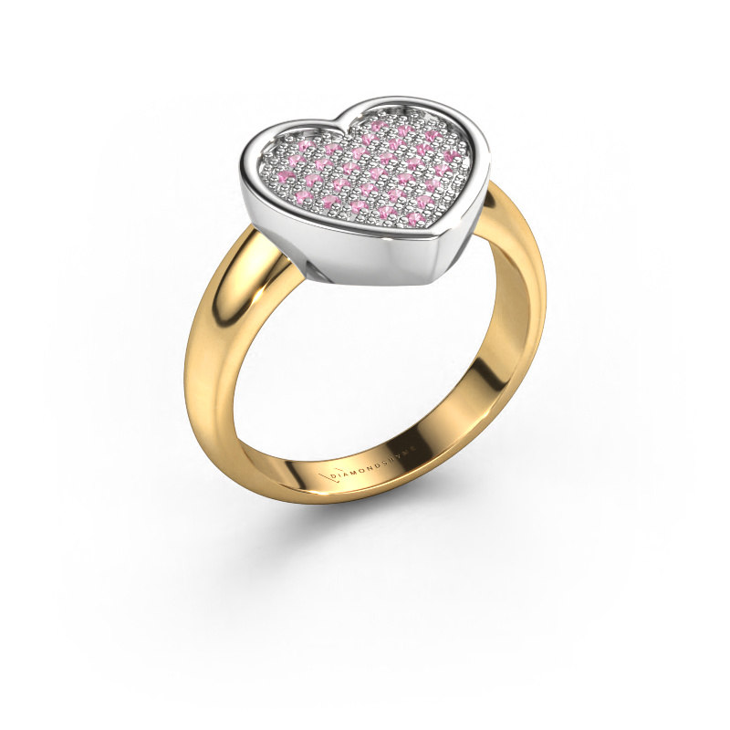 Image of Ring Veerle 585 gold Pink sapphire 1 mm