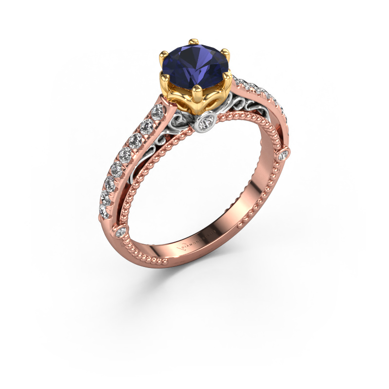 Image of Engagement ring Venita 585 rose gold Sapphire 6.5 mm