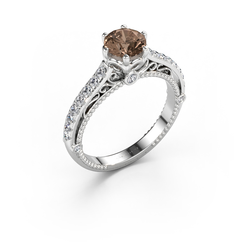 Bild av Förlovningsring Venita 585 vitt guld Brun diamant 1.345 crt