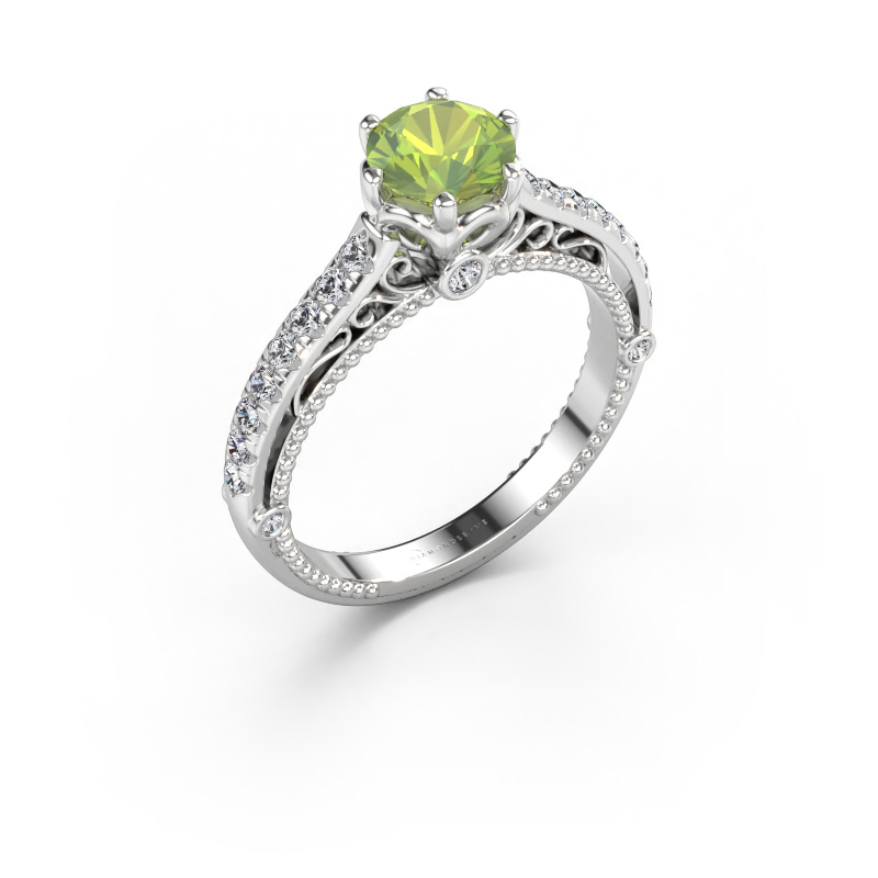 Bild von Verlobungsring Venita 585 Weißgold Peridot 6.5 mm